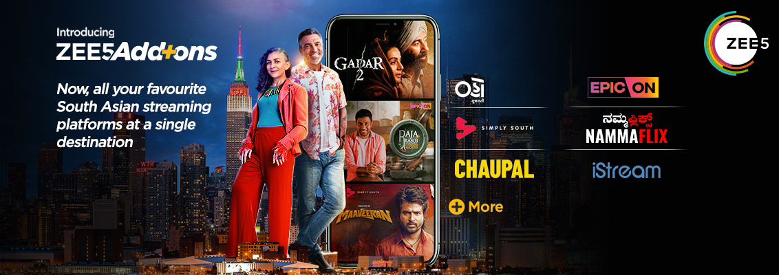 ZEE5 South Asian streaming banner